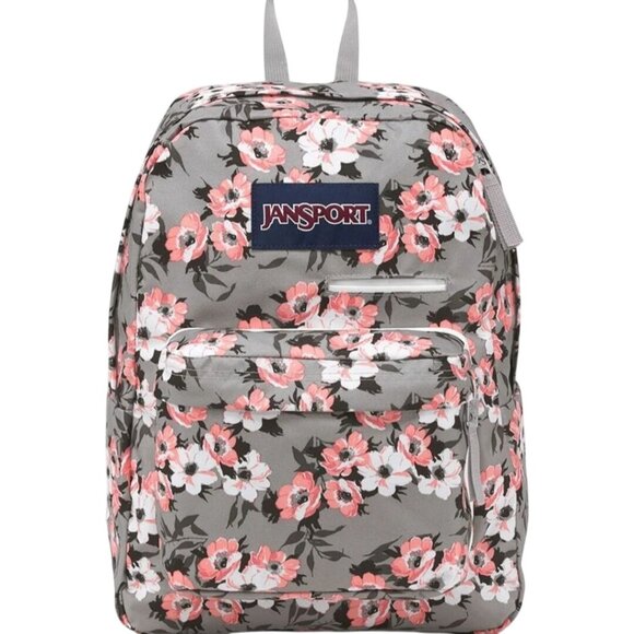 Jansport NWOT Digibreak White Cherry Blossom 2025 Backpack Large Computer Pocket - Picture 1 of 7